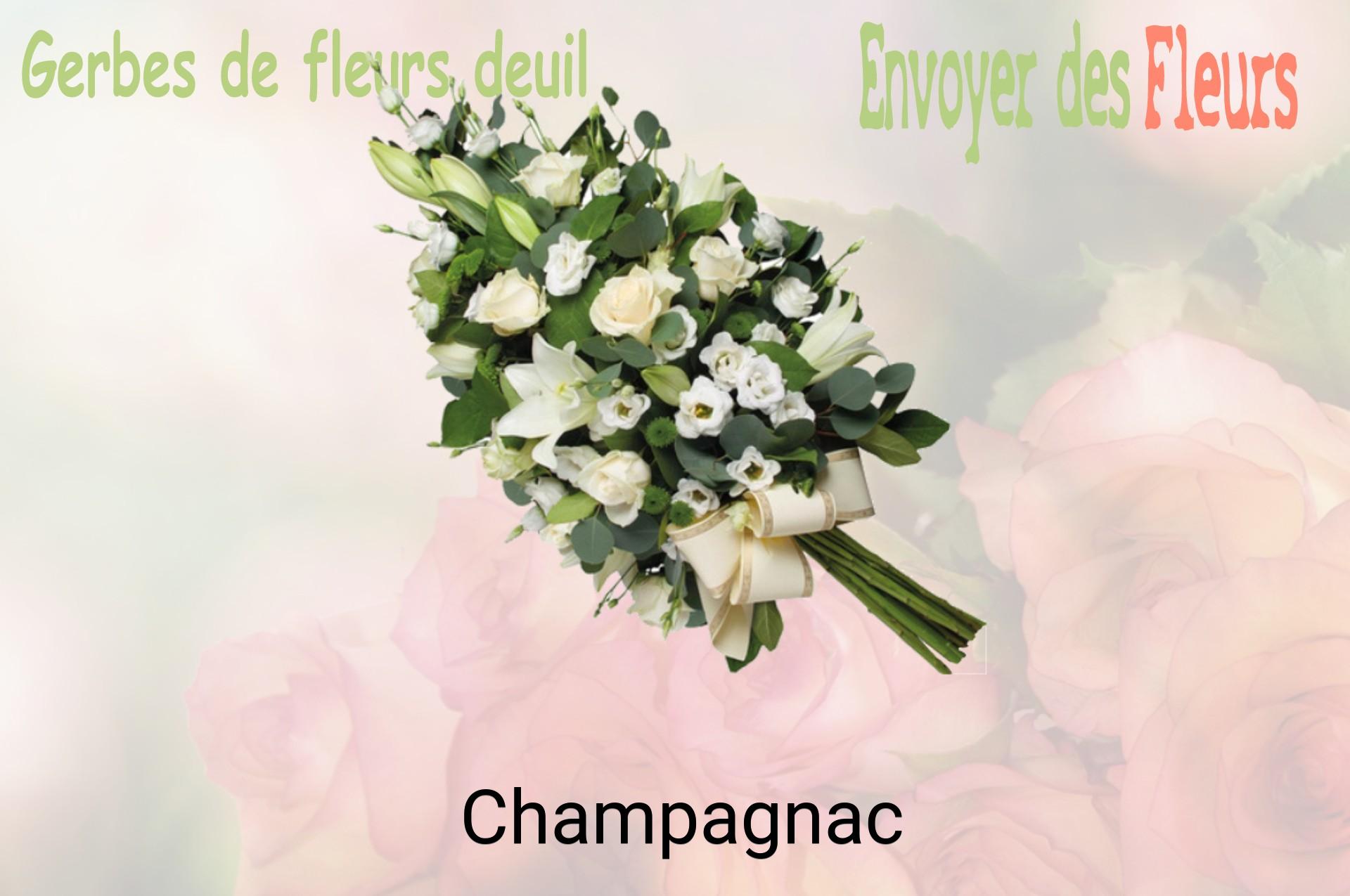 Gerbe de fleurs de deuil livrée à Champagnac
